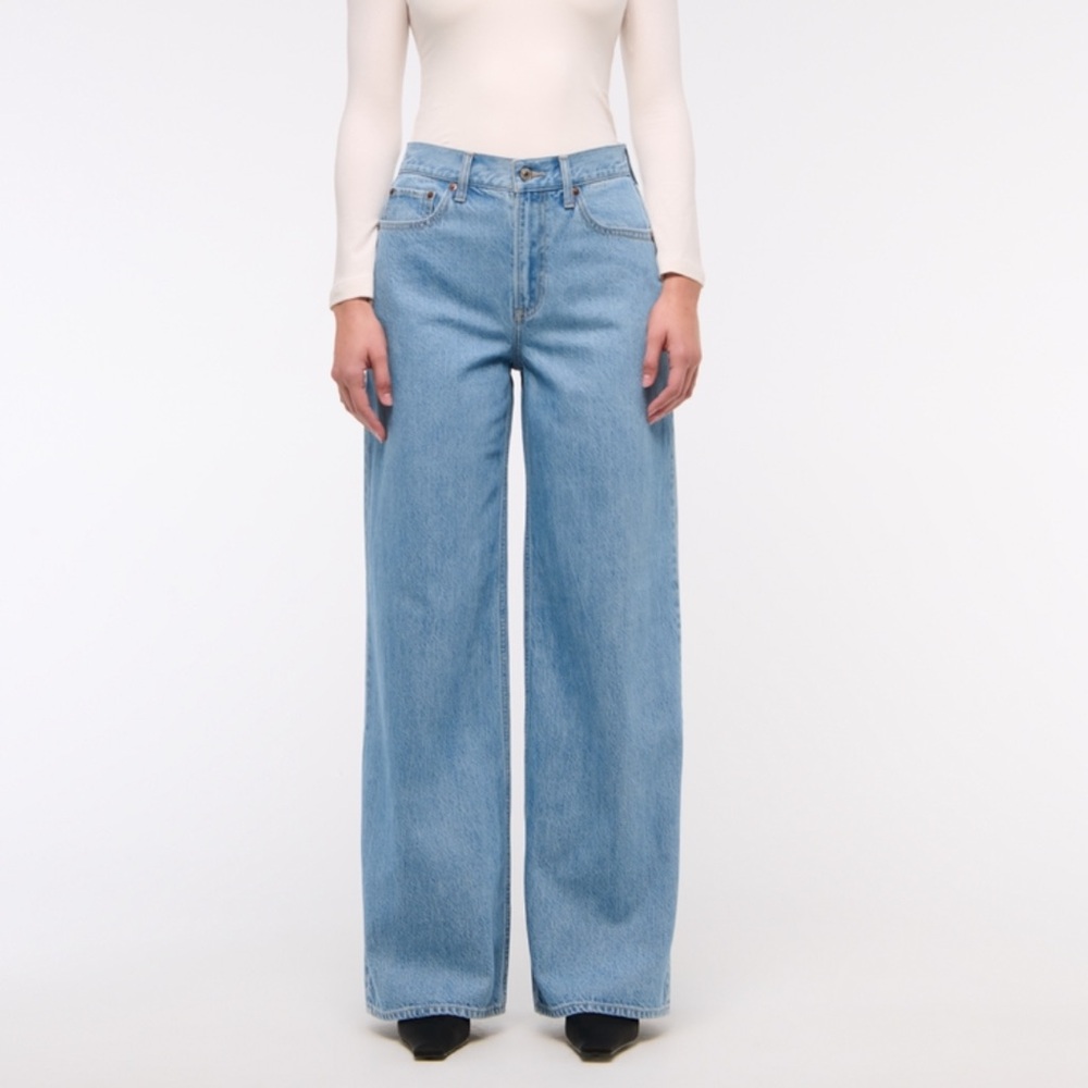 abercrombie high rise wide leg jeans